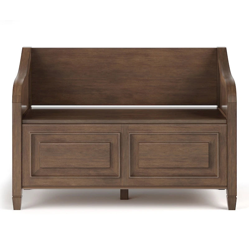 WYNDENHALL Hampshire Banc de rangement traditionnel en bois massif de 42 pouces de large pour entrée - 42 L x 18 P x 29,5 H