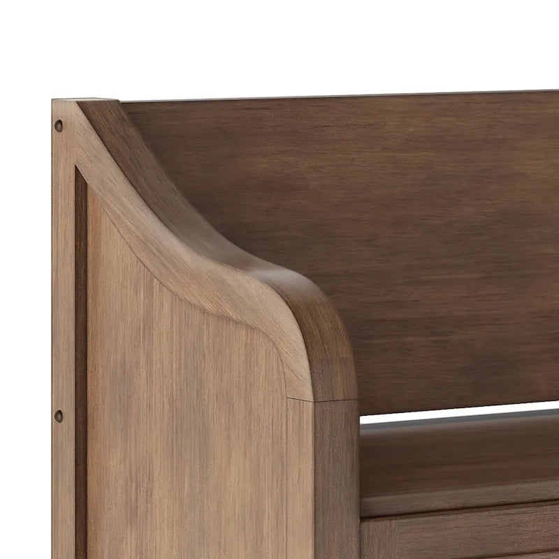 WYNDENHALL Hampshire Banc de rangement traditionnel en bois massif de 42 pouces de large pour entrée - 42 L x 18 P x 29,5 H