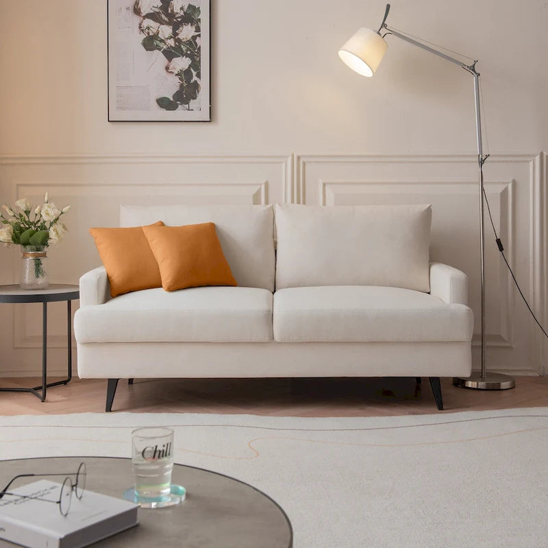 Causeuse capitonnée en tissu, canapé moderne pour salon, chambre, appartement