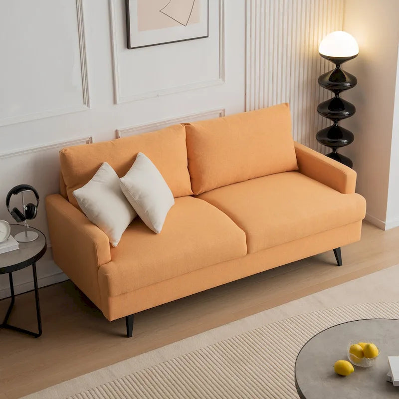 Causeuse capitonnée en tissu, canapé moderne pour salon, chambre, appartement