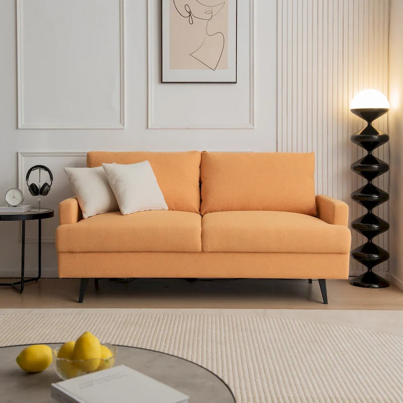 Causeuse capitonnée en tissu, canapé moderne pour salon, chambre, appartement