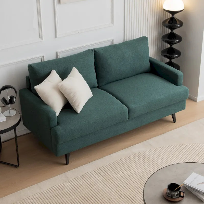 Causeuse capitonnée en tissu, canapé moderne pour salon, chambre, appartement