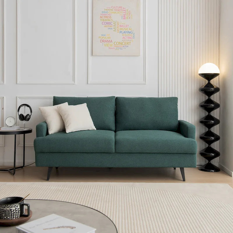 Causeuse capitonnée en tissu, canapé moderne pour salon, chambre, appartement