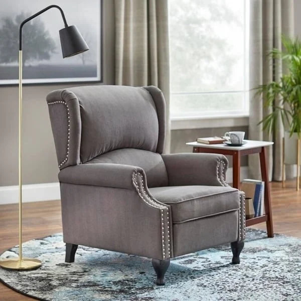 Fauteuil inclinable à oreilles rembourré Simple Living