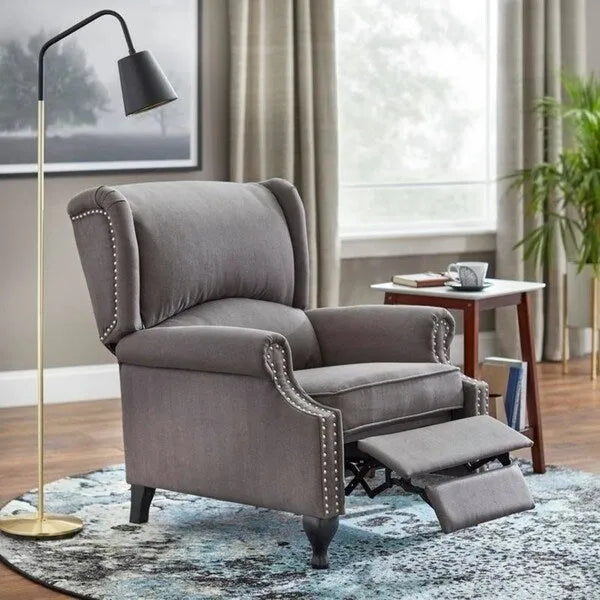 Fauteuil inclinable à oreilles rembourré Simple Living