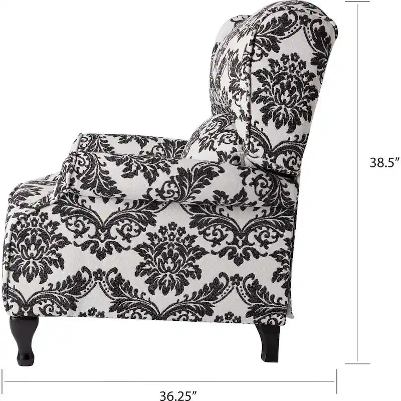 Fauteuil inclinable à oreilles rembourré Simple Living