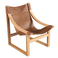 Fauteuil d'appoint Steve Silver Logan en cuir pleine fleur et bois massif à sangles