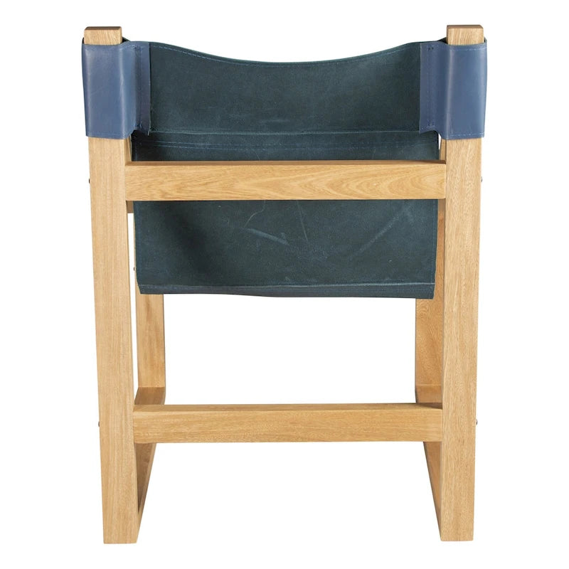Fauteuil d'appoint Steve Silver Logan en cuir pleine fleur et bois massif à sangles