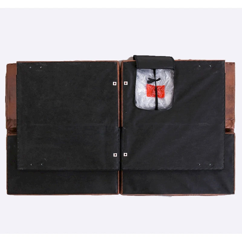 Canapé Futon Convertible, Lit Futon en Similicuir, Meuble Canapé-Lit pour Petits Espaces, Dortoir, Salon