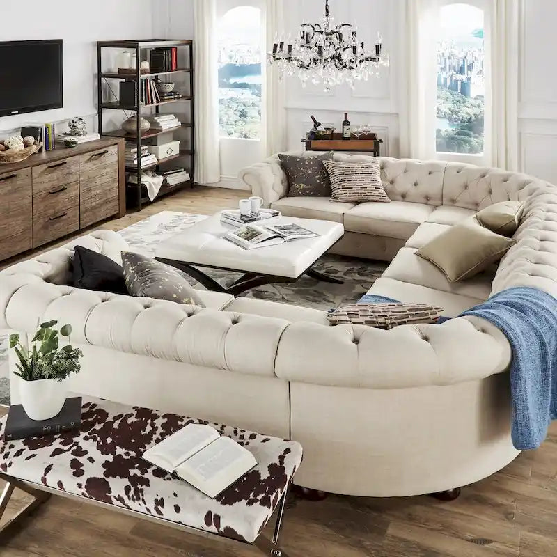 Canapé d'angle en U Chesterfield Knightsbridge par iNSPIRE Q Artisan