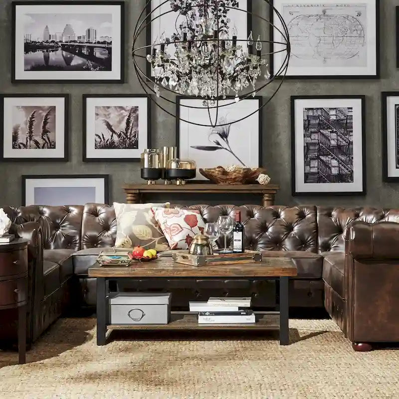 Canapé d'angle en U Chesterfield Knightsbridge par iNSPIRE Q Artisan