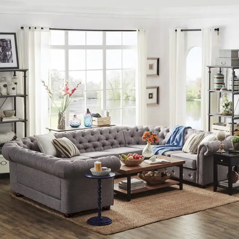 Canapé d'angle en U Chesterfield Knightsbridge par iNSPIRE Q Artisan