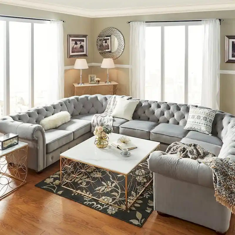 Canapé d'angle en U Chesterfield Knightsbridge par iNSPIRE Q Artisan