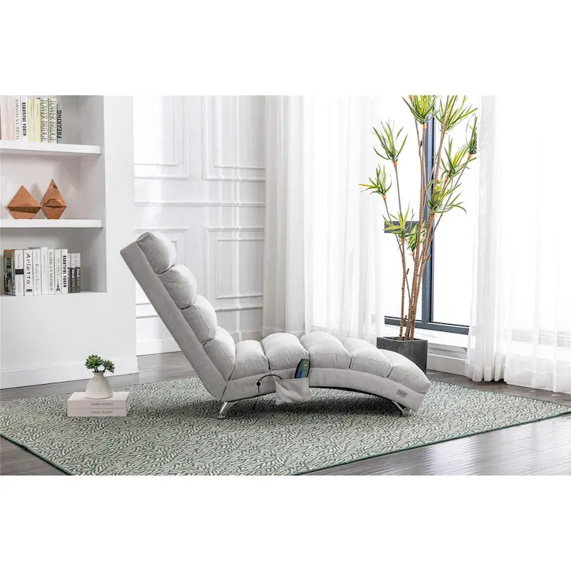 Chaise longue en lin pour intérieur, longue banquette moderne pour bureau ou salon