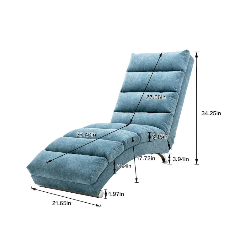 Chaise longue en lin pour intérieur, longue banquette moderne pour bureau ou salon