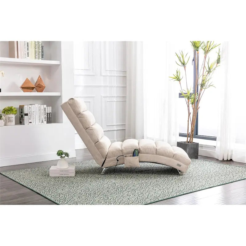 Chaise longue en lin pour intérieur, longue banquette moderne pour bureau ou salon