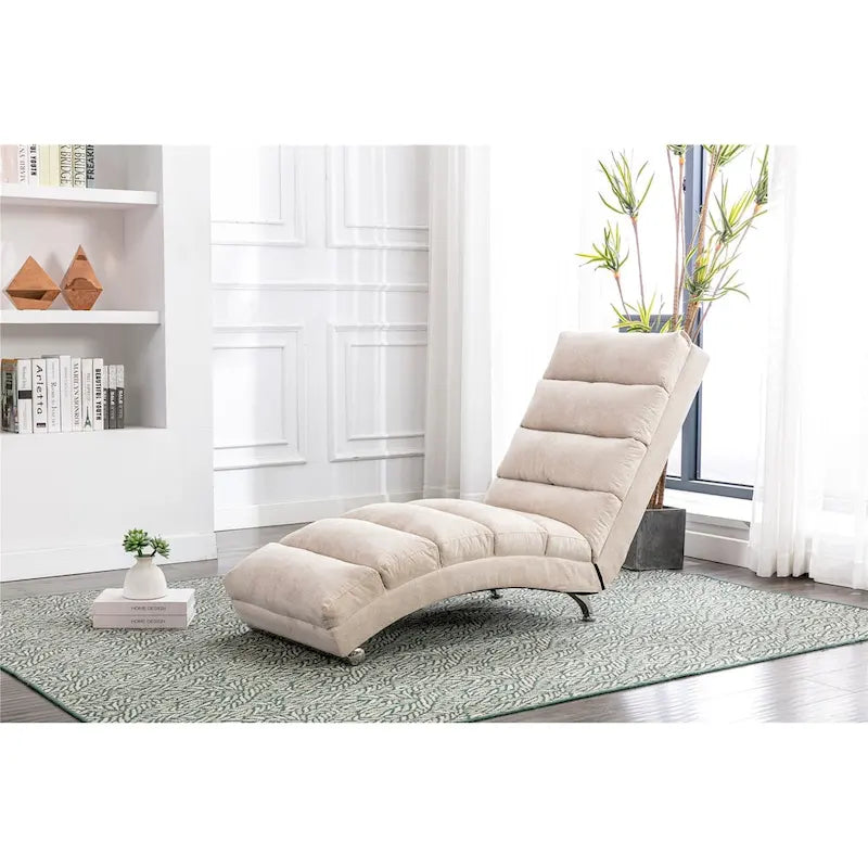 Chaise longue en lin pour intérieur, longue banquette moderne pour bureau ou salon