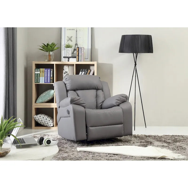 Fauteuil inclinable Daria en similicuir - 38L x 37P x 41H