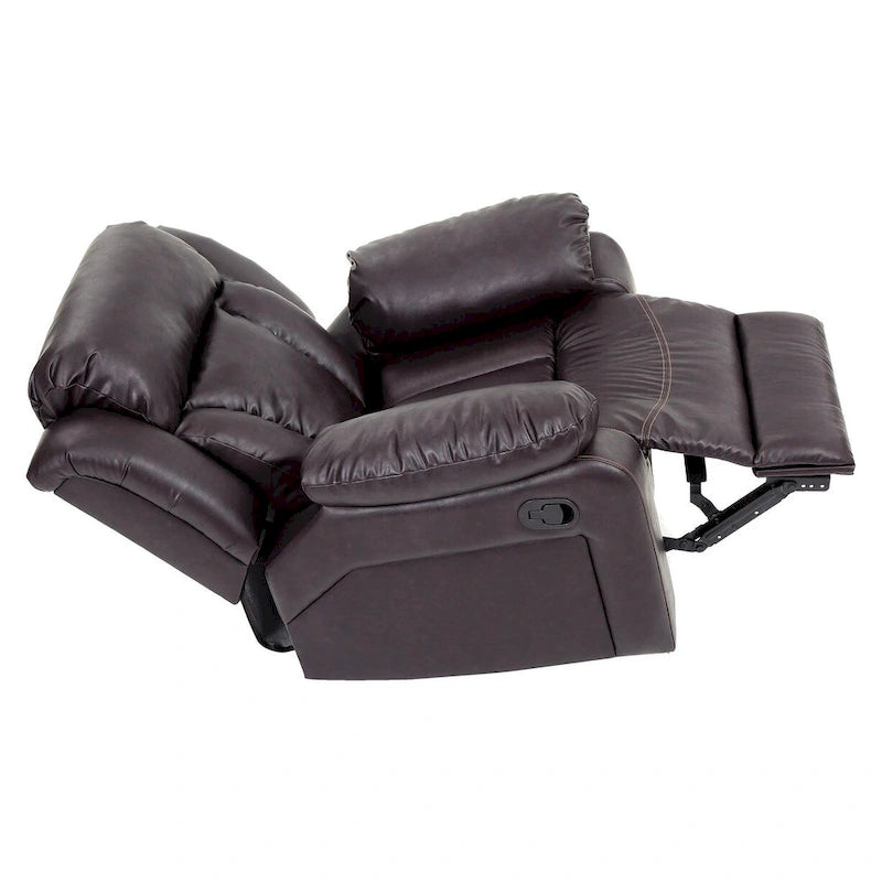 Fauteuil inclinable Daria en similicuir - 38L x 37P x 41H