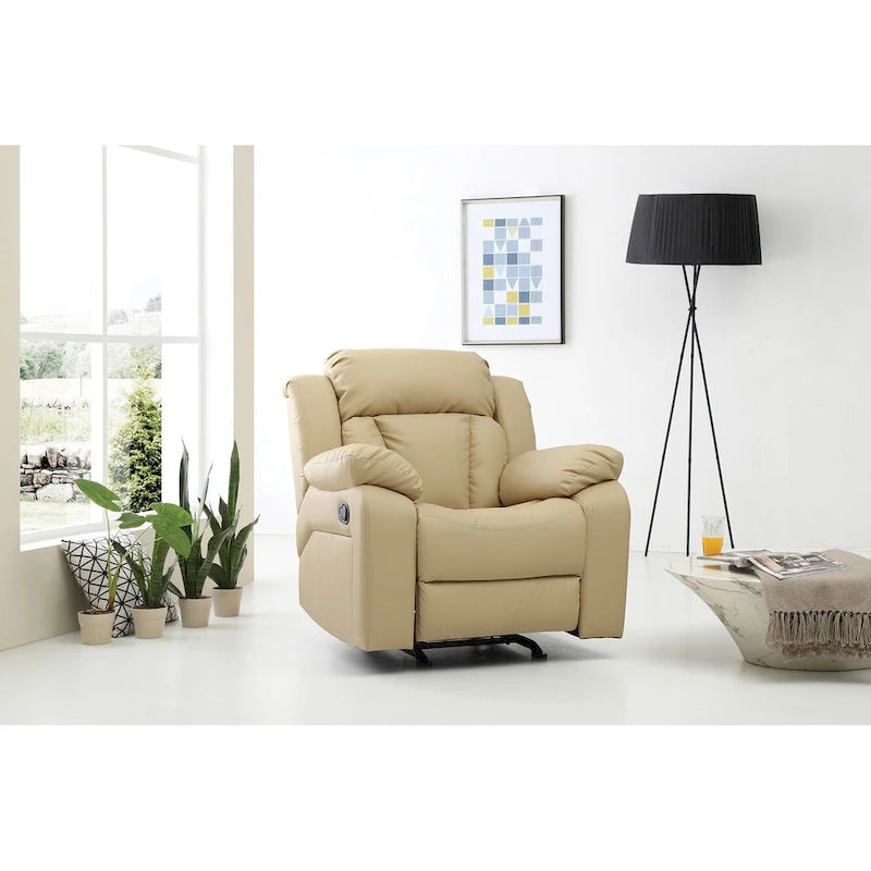Fauteuil inclinable Daria en similicuir - 38L x 37P x 41H