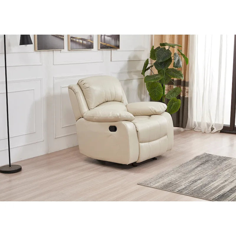 Fauteuil inclinable planeur une place manuel en cuir reconstitué 8018