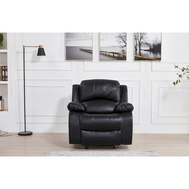 Fauteuil inclinable planeur une place manuel en cuir reconstitué 8018