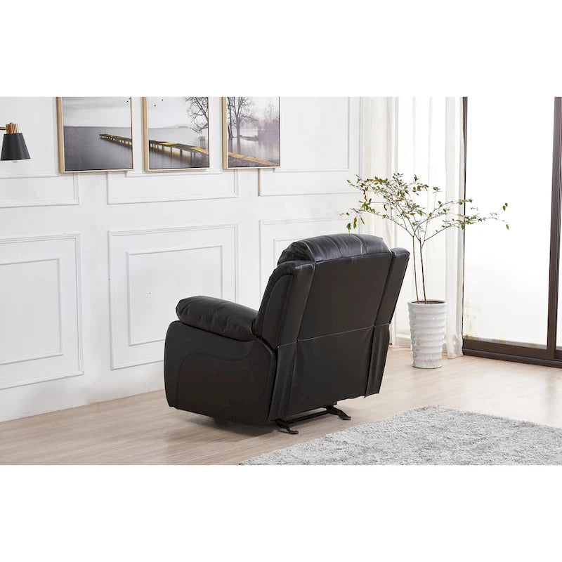 Fauteuil inclinable planeur une place manuel en cuir reconstitué 8018