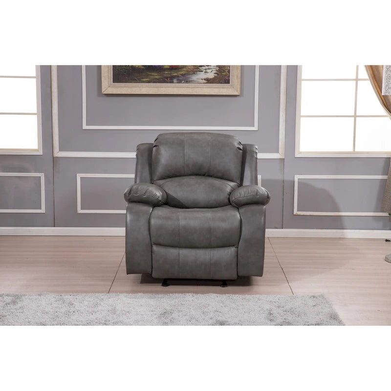 Fauteuil inclinable planeur une place manuel en cuir reconstitué 8018