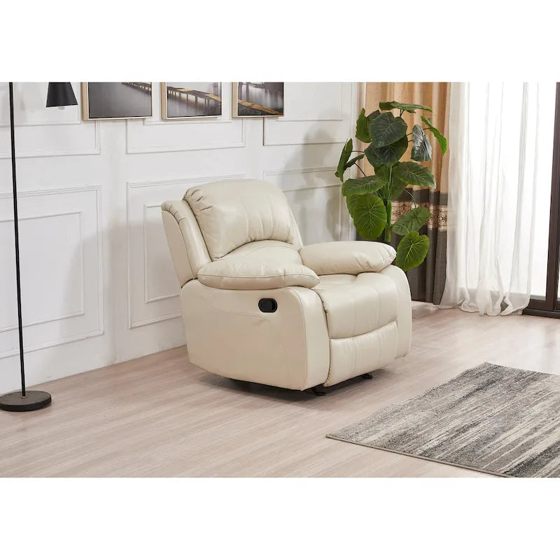 Fauteuil inclinable planeur une place manuel en cuir reconstitué 8018