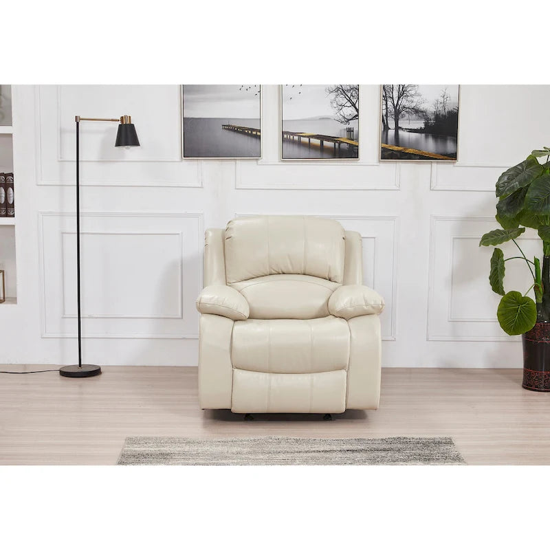 Fauteuil inclinable planeur une place manuel en cuir reconstitué 8018