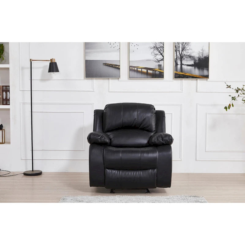 Fauteuil inclinable planeur une place manuel en cuir reconstitué 8018