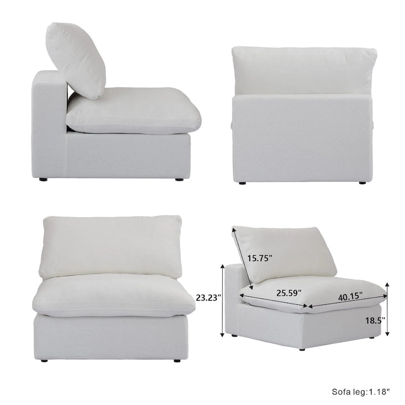 Canapé d'angle modulable moderne