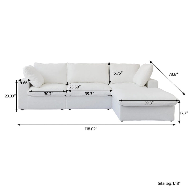 Canapé d'angle modulable moderne