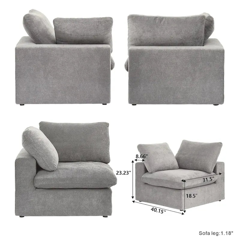 Canapé d'angle modulable moderne