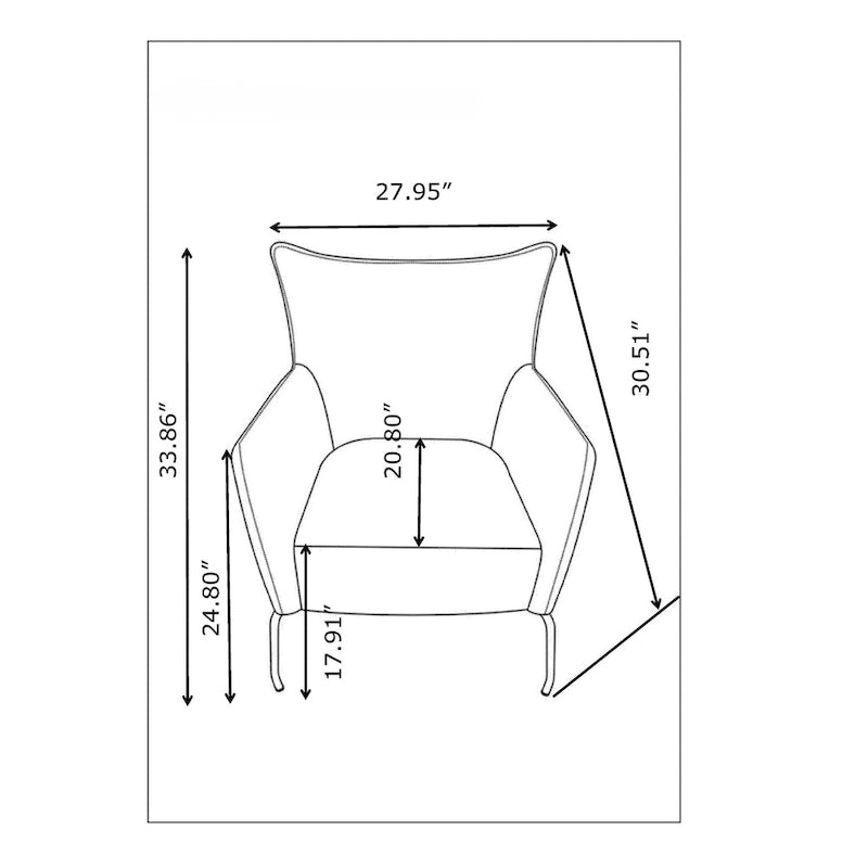 Fauteuil d'appoint Somette bleu avec cadre en acier