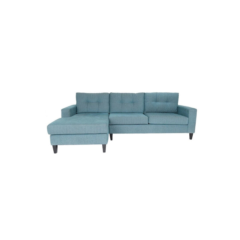 Canapé sectionnel contemporain en forme de L Coast to Coast Sofas, cadre en bois massif, rembourré en polyester et nylon.