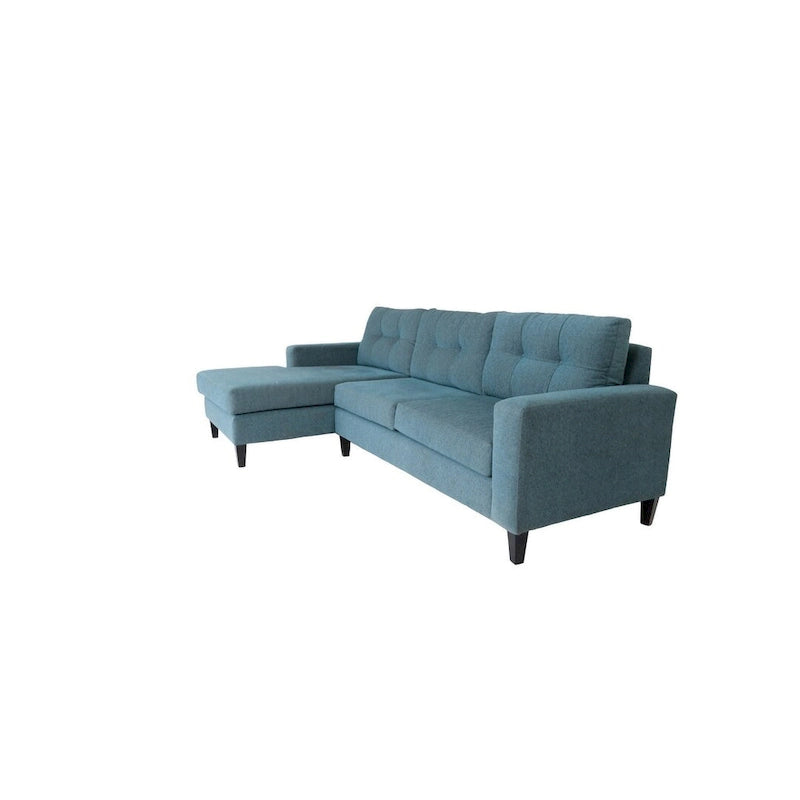 Canapé sectionnel contemporain en forme de L Coast to Coast Sofas, cadre en bois massif, rembourré en polyester et nylon.