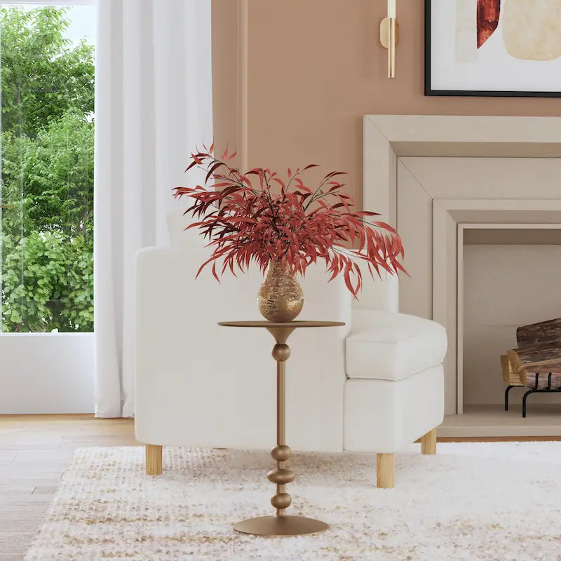 Table d'appoint socle en fer Zora
