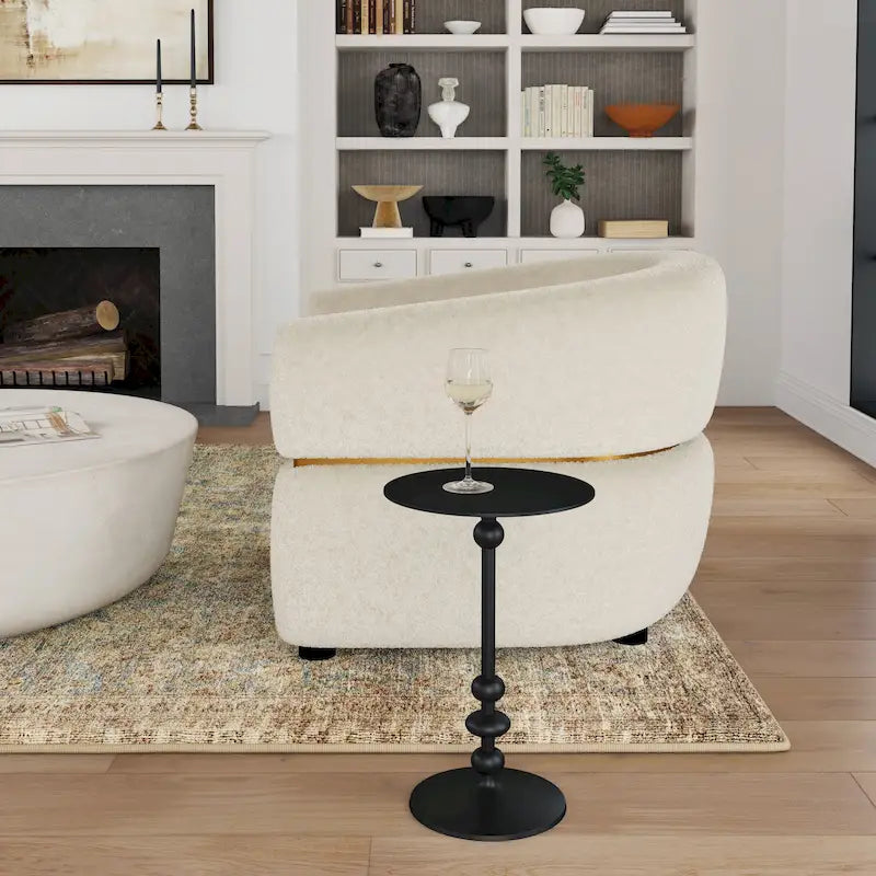 Table d'appoint socle en fer Zora