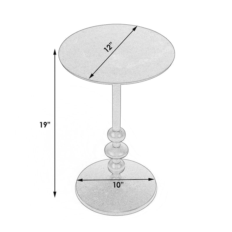 Table d'appoint socle en fer Zora