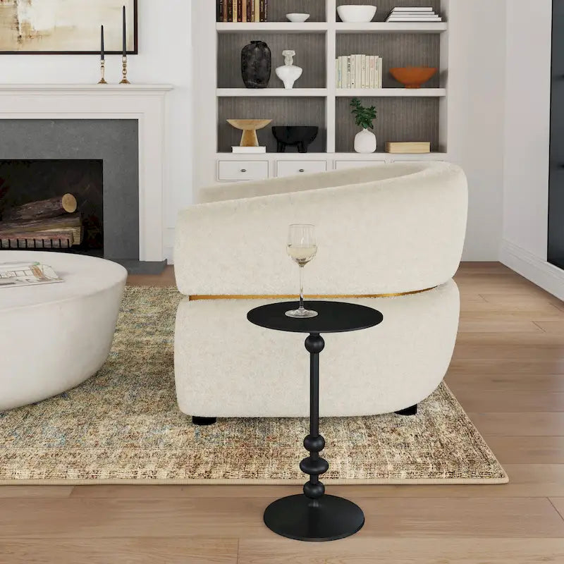 Table d'appoint socle en fer Zora
