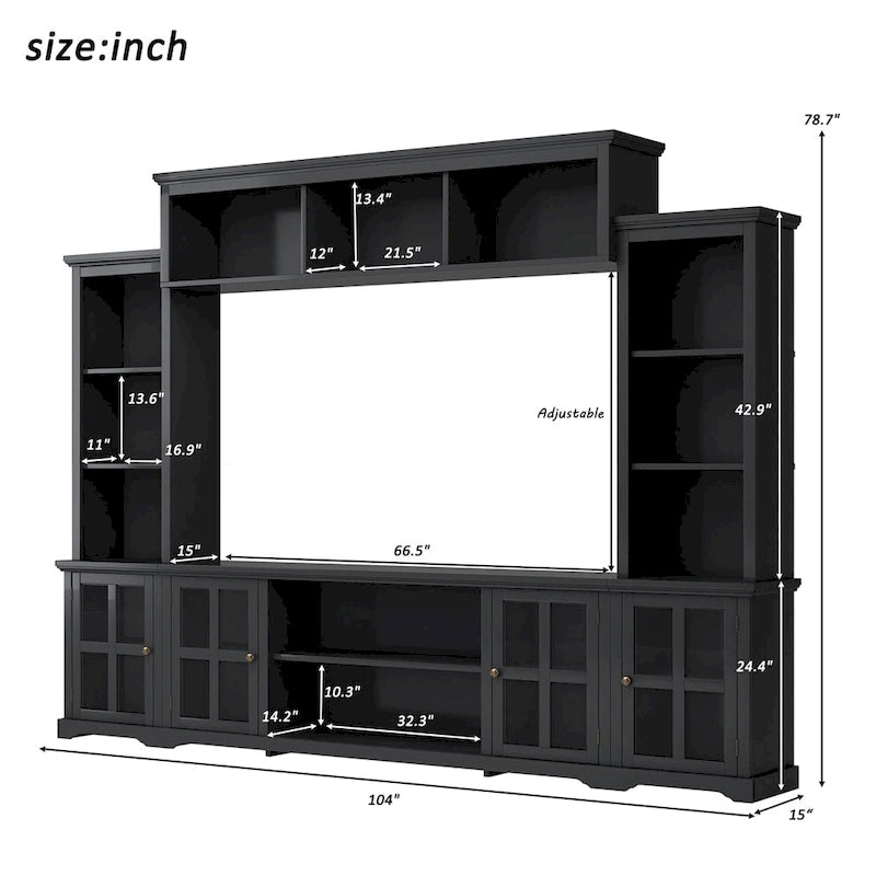 Mur d'activités et meuble TV de style minimaliste moderne