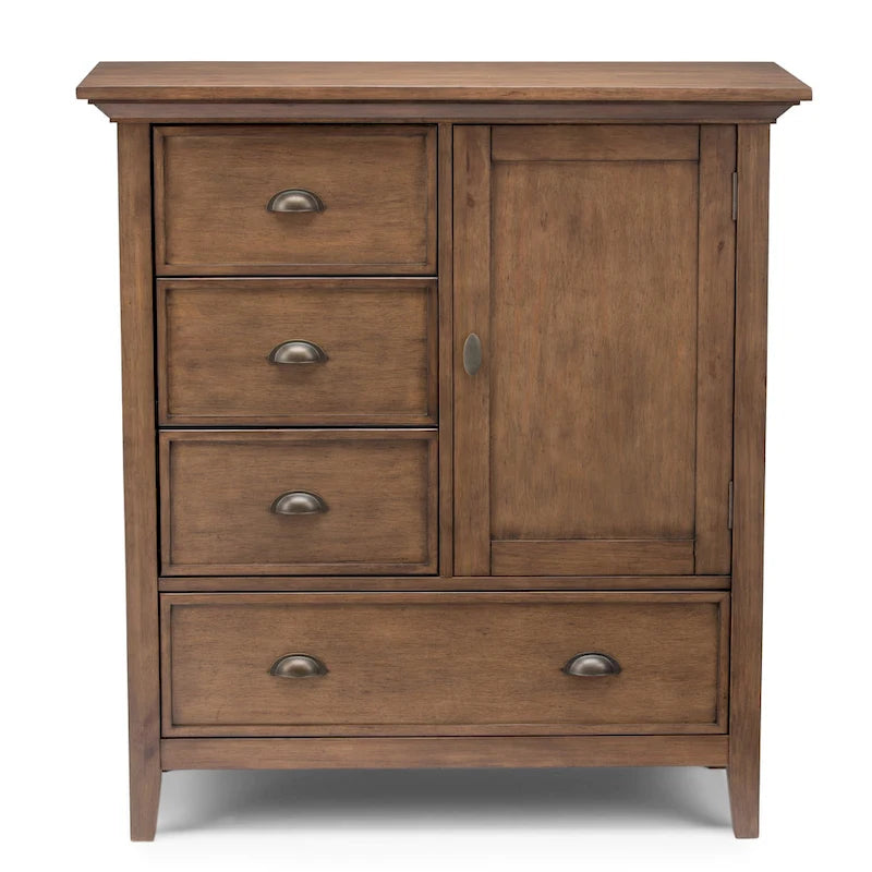 WYNDENHALL Mansfield SOLID WOOD 39 inch Wide Transitional Medium Storage Cabinet - 39w x 17d x 42 h