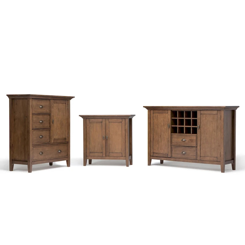 WYNDENHALL Mansfield Meuble de rangement de transition en bois massif de 39 pouces de large - 39w x 17d x 42 h