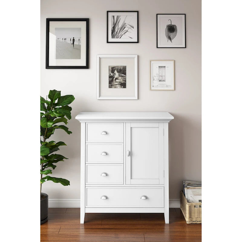 WYNDENHALL Mansfield Meuble de rangement de transition en bois massif de 39 pouces de large - 39w x 17d x 42 h