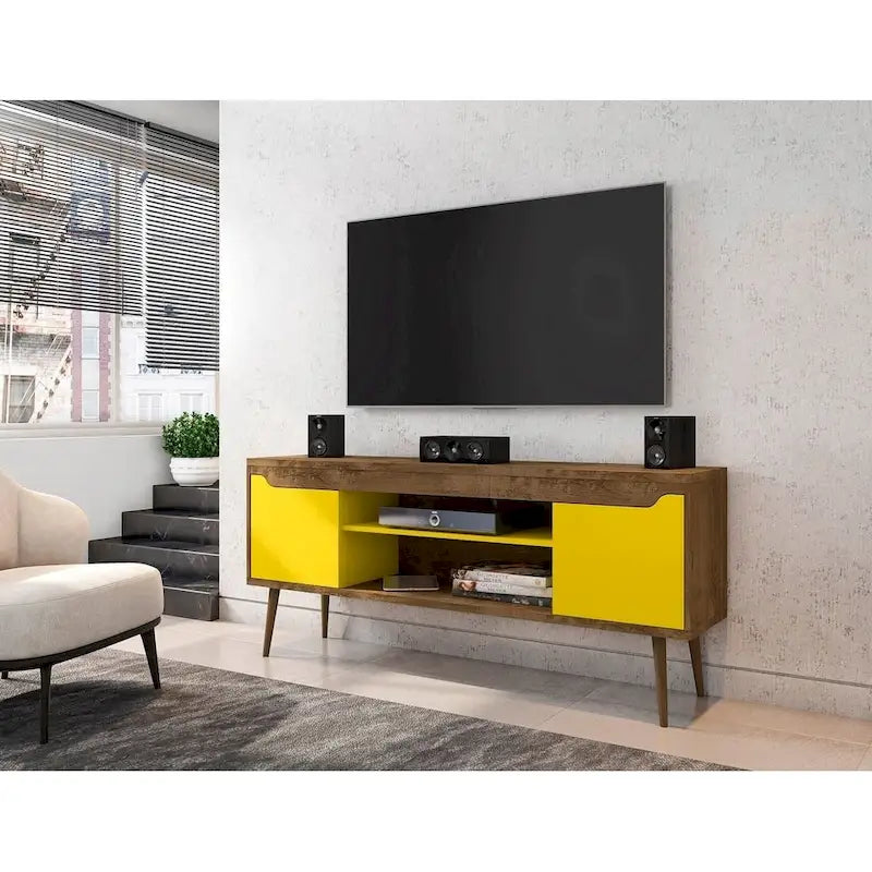Meuble TV console de rangement Manhattan Comfort Bradley 160 cm