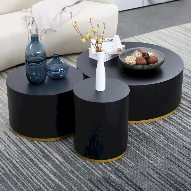 Marble  Fully Assembled Round Side Coffee Table For Living Room