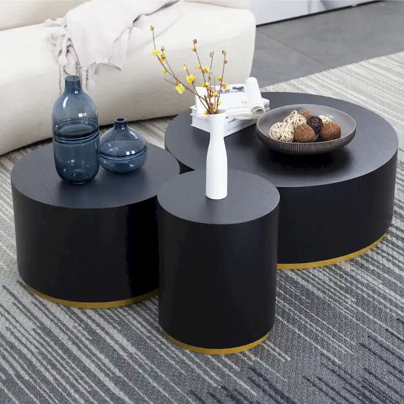 Table basse d'appoint ronde en marbre entièrement assemblée pour le salon