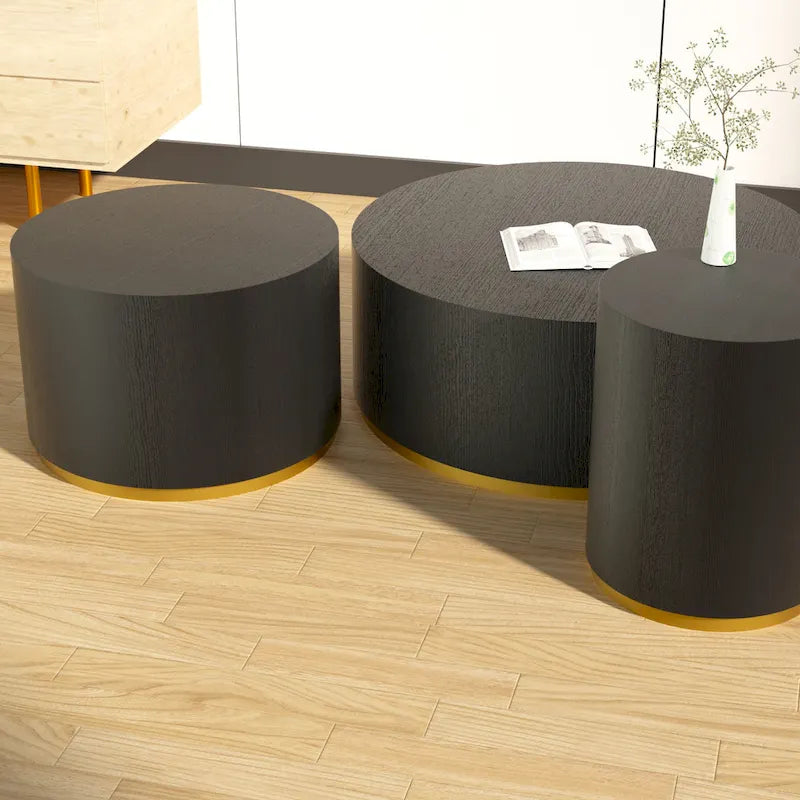 Table basse d'appoint ronde en marbre entièrement assemblée pour le salon