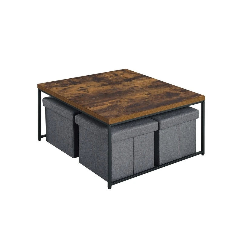 Ensemble table basse 5 pièces Caitlin Wood Grain